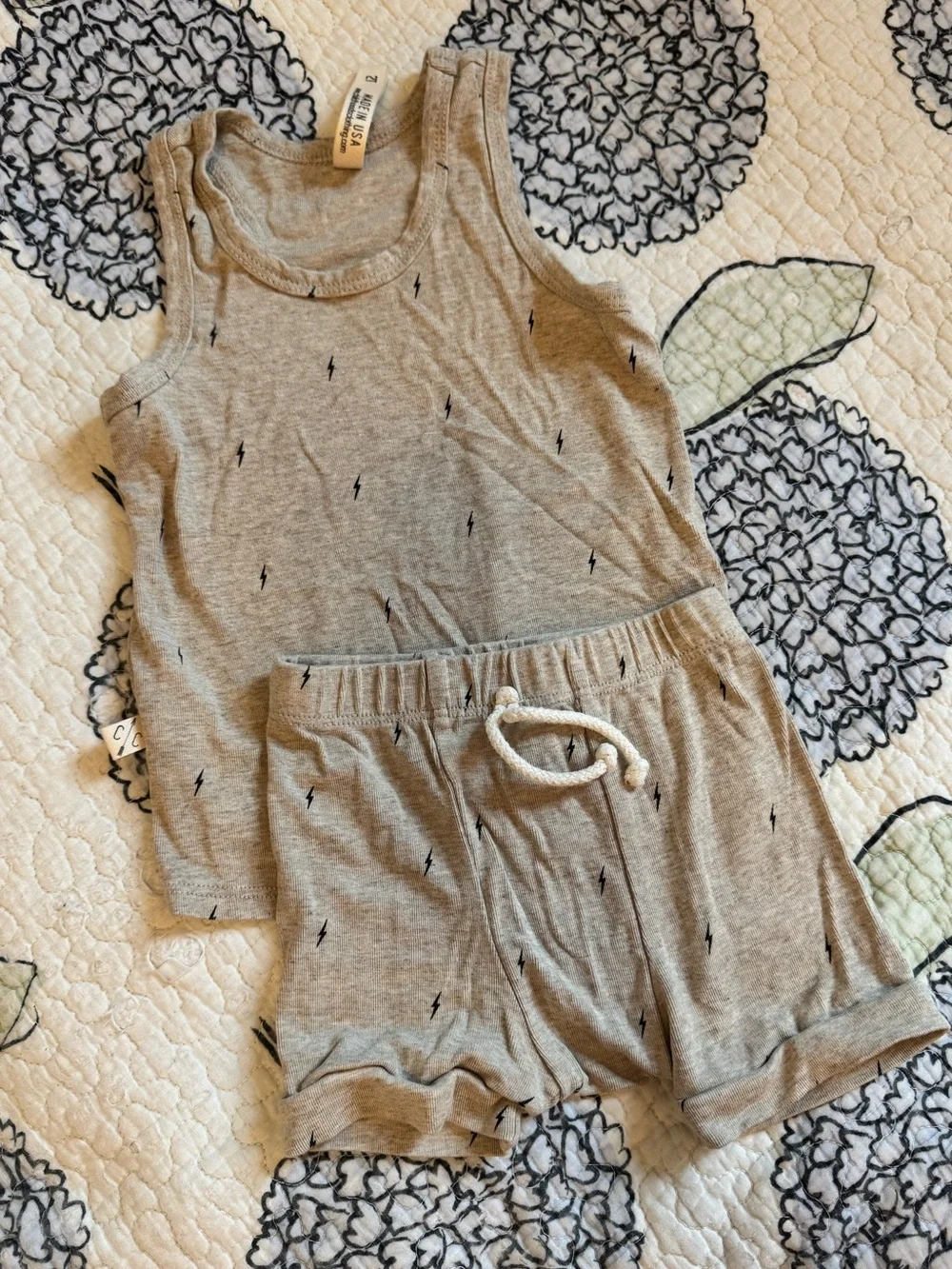 Childhood Clothing Tank Top & Shorts Matching Set, 2T, Thunderbolts